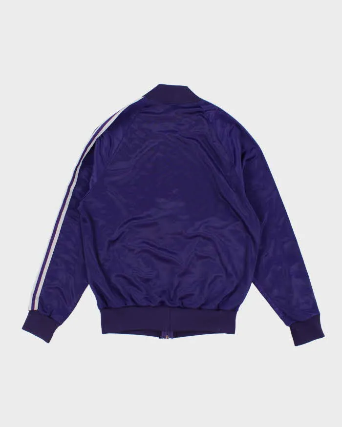 70s/80's Vintage Woman's Purple Adidas ATP Baseball Zip Up Track Jacket - M