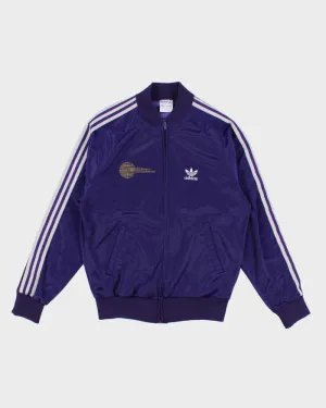 70s/80's Vintage Woman's Purple Adidas ATP Baseball Zip Up Track Jacket - M
