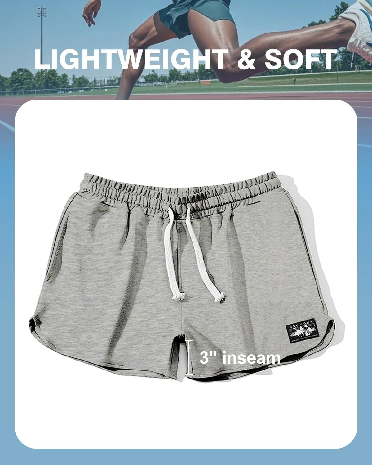 AIMPACT Men's Athletic Shorts Bodybuilding Workout Cotton Gym Shorts with Pockets