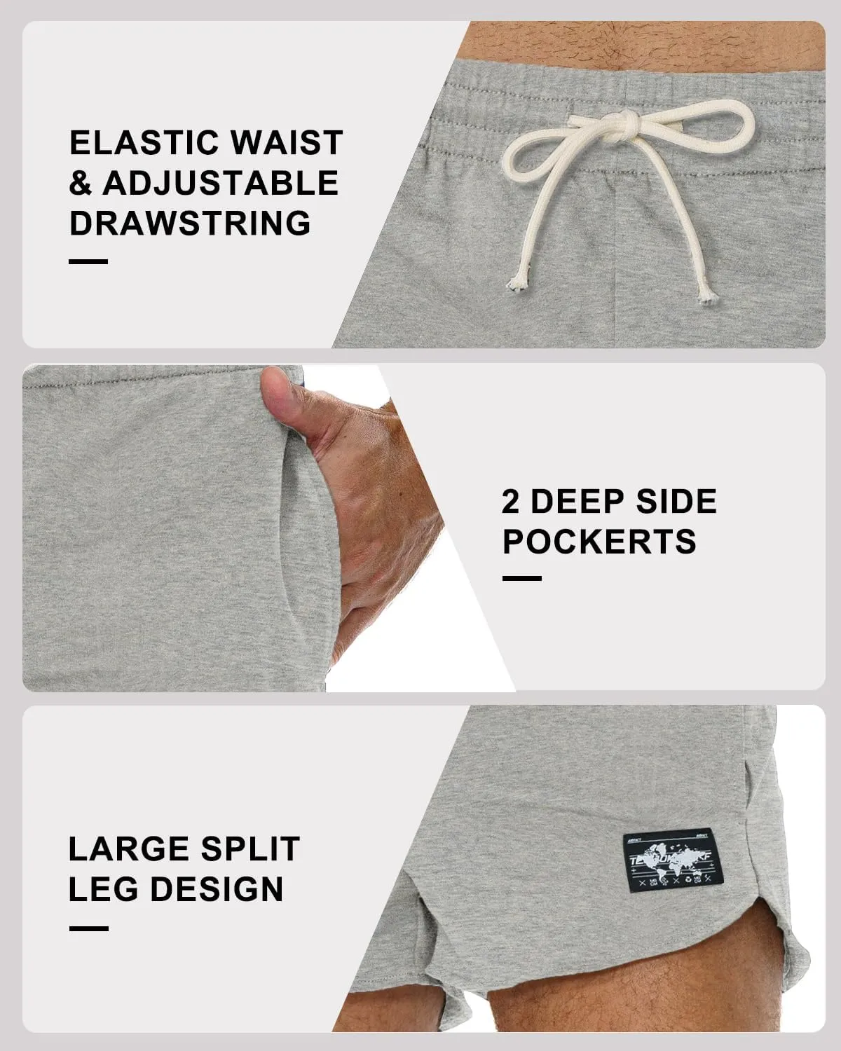 AIMPACT Men's Athletic Shorts Bodybuilding Workout Cotton Gym Shorts with Pockets