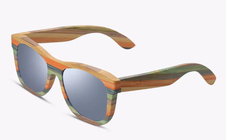 Bamboo Sunglasses Polarized UV400 Skateboard style - BB281