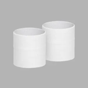 Basic White Cotton Wristbands (Pair)