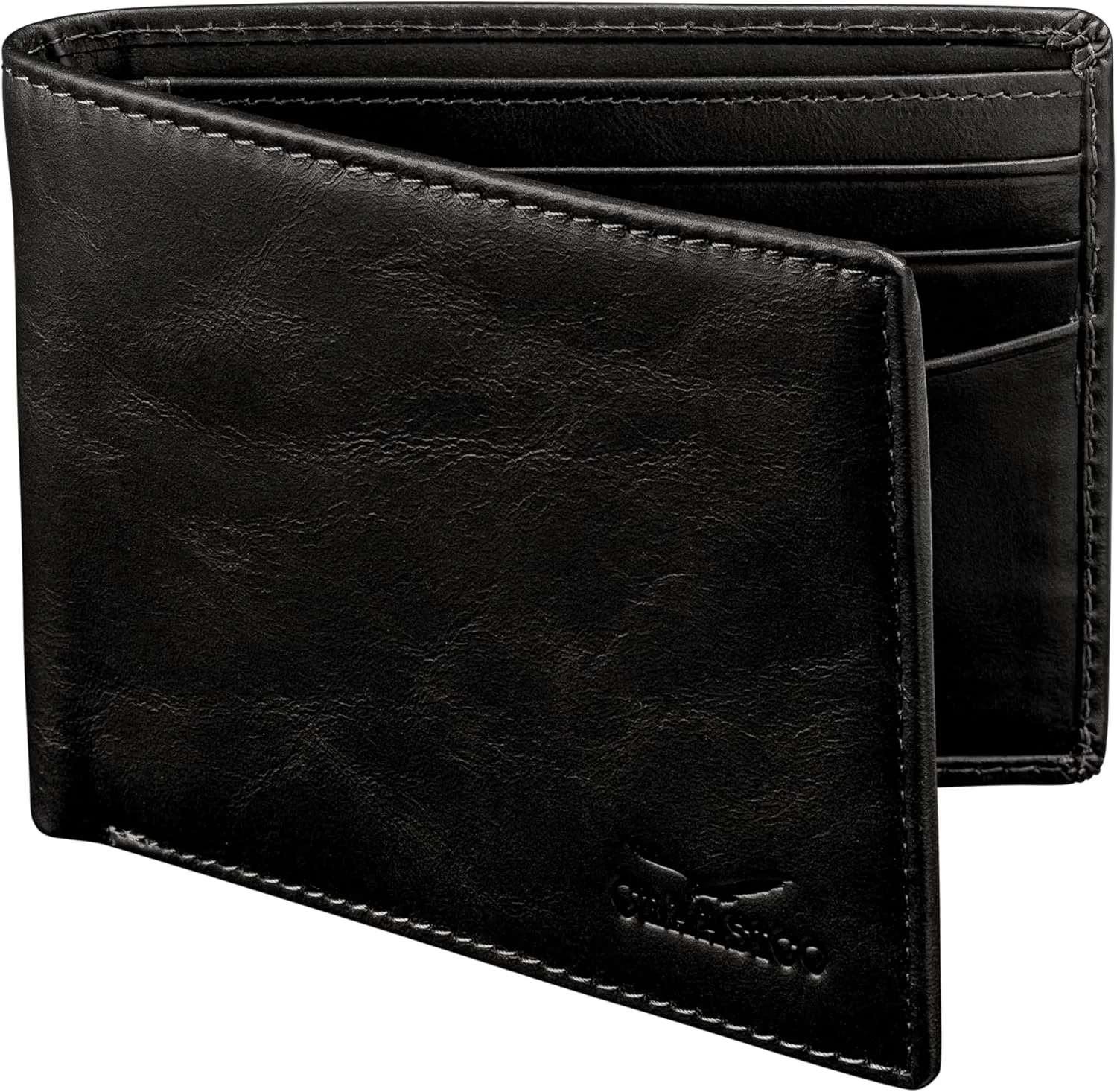 Claasico Mens Bifold Wallet for Men  Genuine Leather RFID Wallet, Slim Billfold Cardholder w/ID Window  Gift Box Included