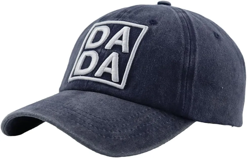 Dada Hats for Men, Vintage Washed Embroidered Dad Life Baseball Cap for Papa Grandpa