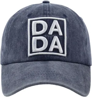 Dada Hats for Men, Vintage Washed Embroidered Dad Life Baseball Cap for Papa Grandpa