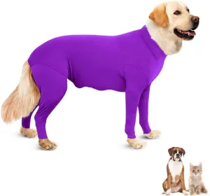 Dog Recovery Suit Abdominal Wound After Surgery Wear, Dog Anti-Licking Elastic Tights Bodysuit, Preventing Full Body for Shedding, Allergy, Wound Protection, E Collar Alternative