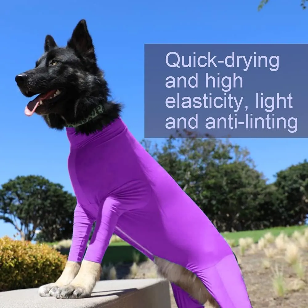 Dog Recovery Suit Abdominal Wound After Surgery Wear, Dog Anti-Licking Elastic Tights Bodysuit, Preventing Full Body for Shedding, Allergy, Wound Protection, E Collar Alternative