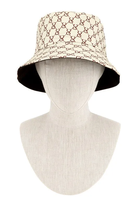 GC Pattern Print Bucket Hat