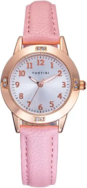 Girls Watches Teen Student watches for Women Watch for 8-15 year old girl Simple Japanese Movement Casual Leather Band Watches for Girls waterproof ladies watches for small wrists