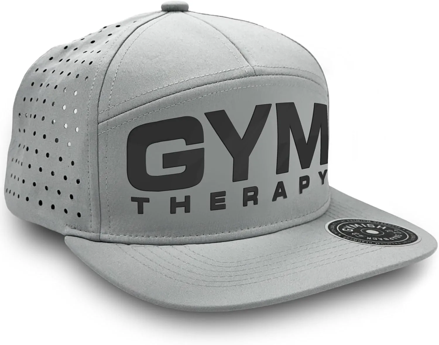 Gym Therapy Hats for Men Workout Classic Snapback 7 Panel Laser Vented Hat Mens Gifts