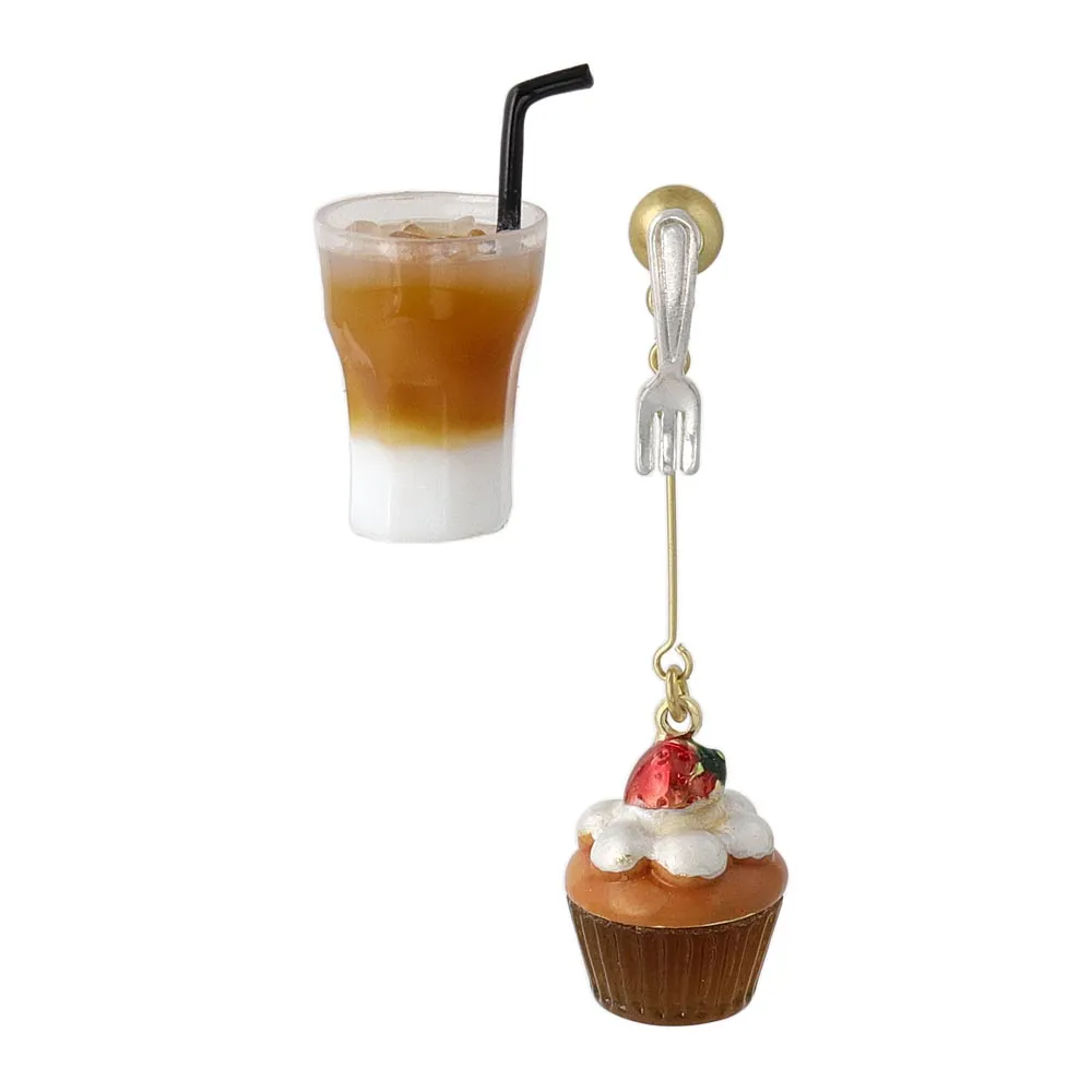 Iced Latte and Muffin Mismatched Earrings
