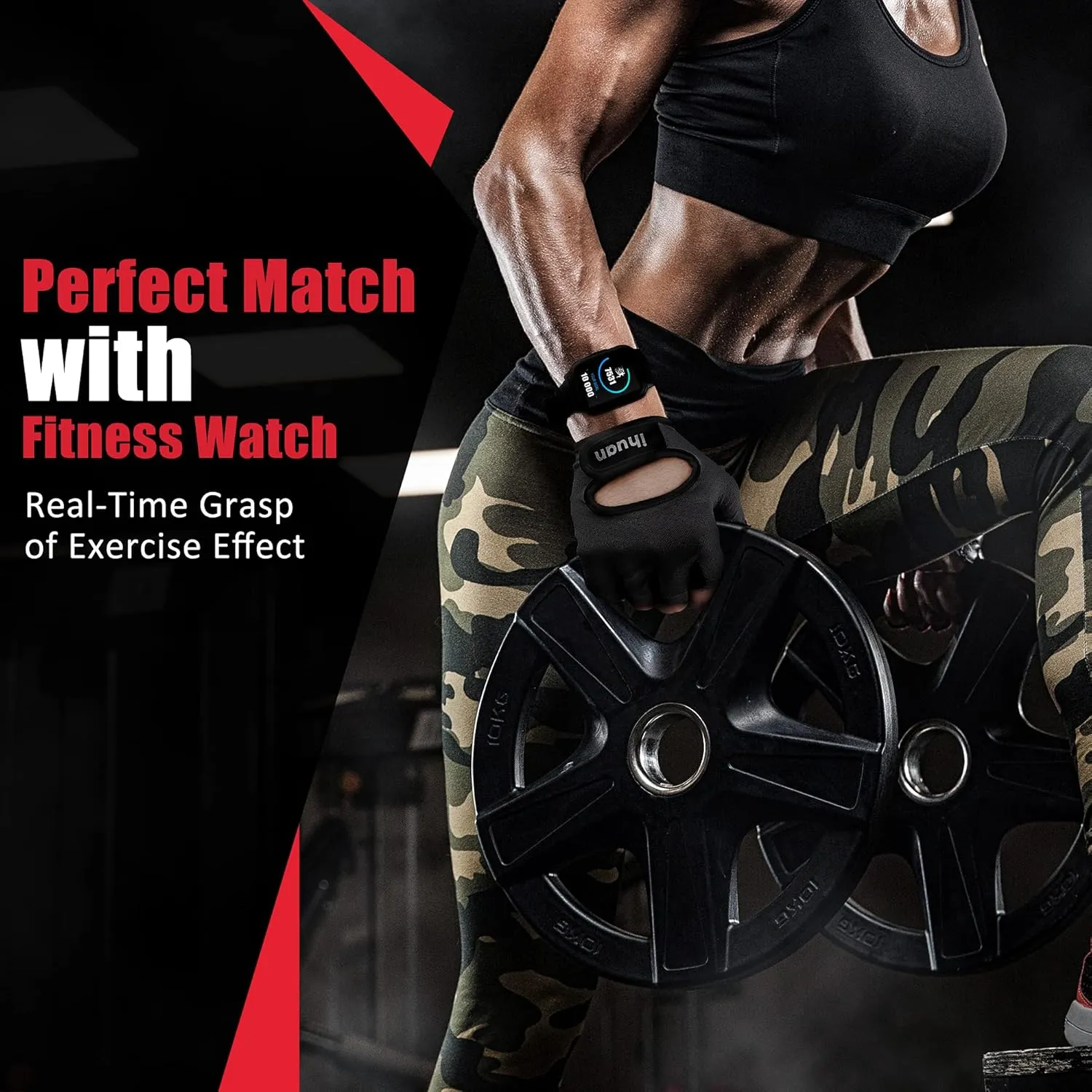 ihuan Workout Gym Gloves Weight Lifting for Exercise | Partition Palm Protection |Enhance Grip | Fitness Lightweight Breathable | Cycling Men & Women