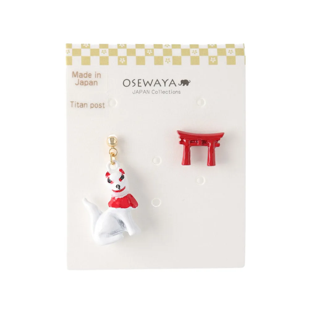 Inari Shrine Mismatched Earrings