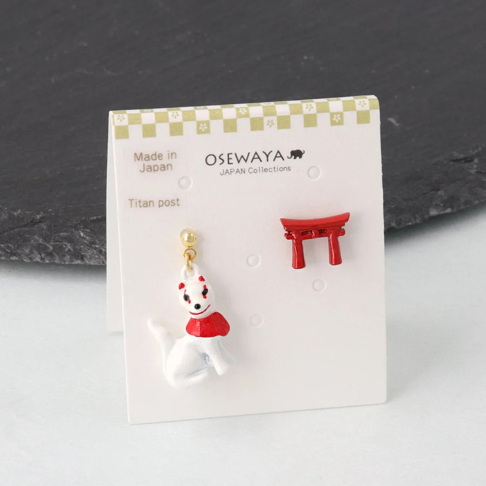 Inari Shrine Mismatched Earrings
