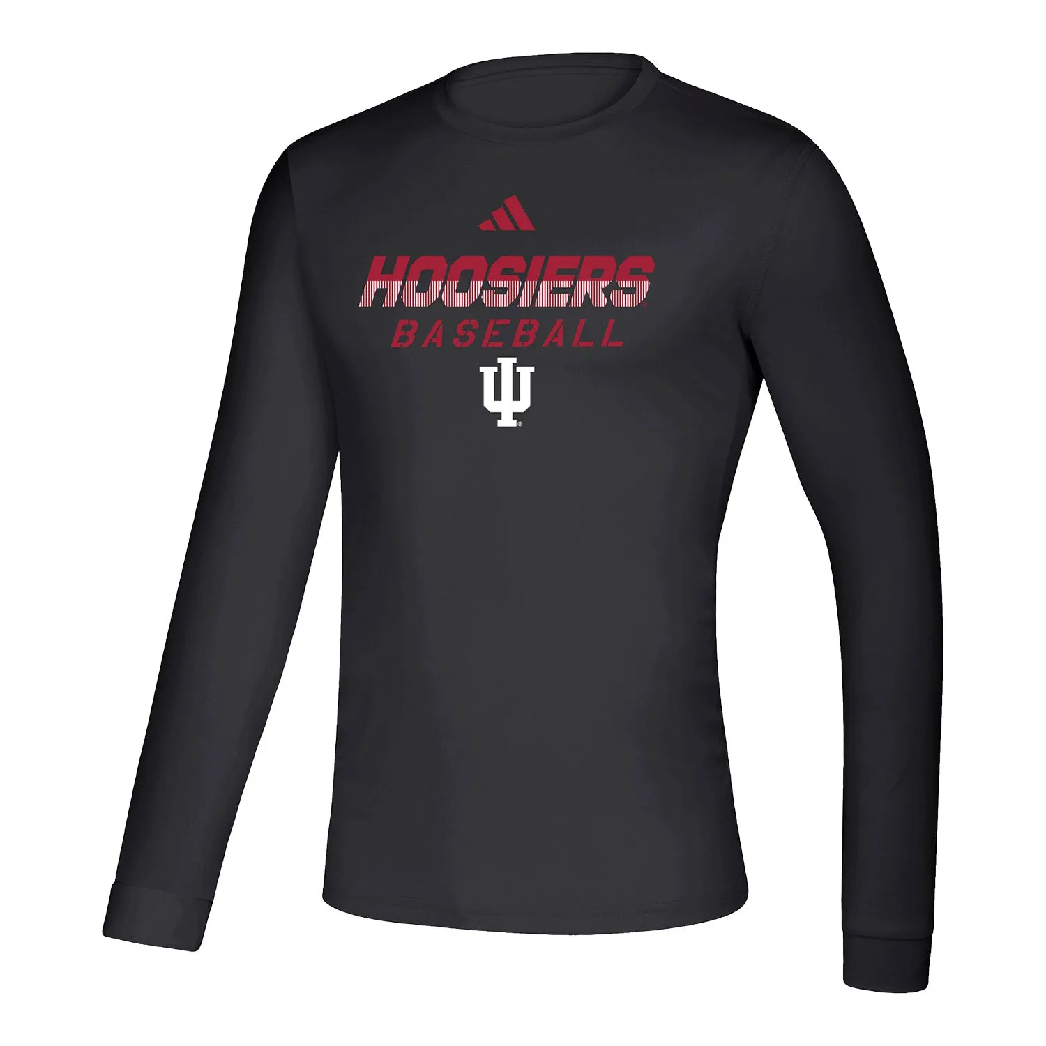 Indiana Hoosiers Adidas Creator Baseball Black Long Sleeve T-Shirt