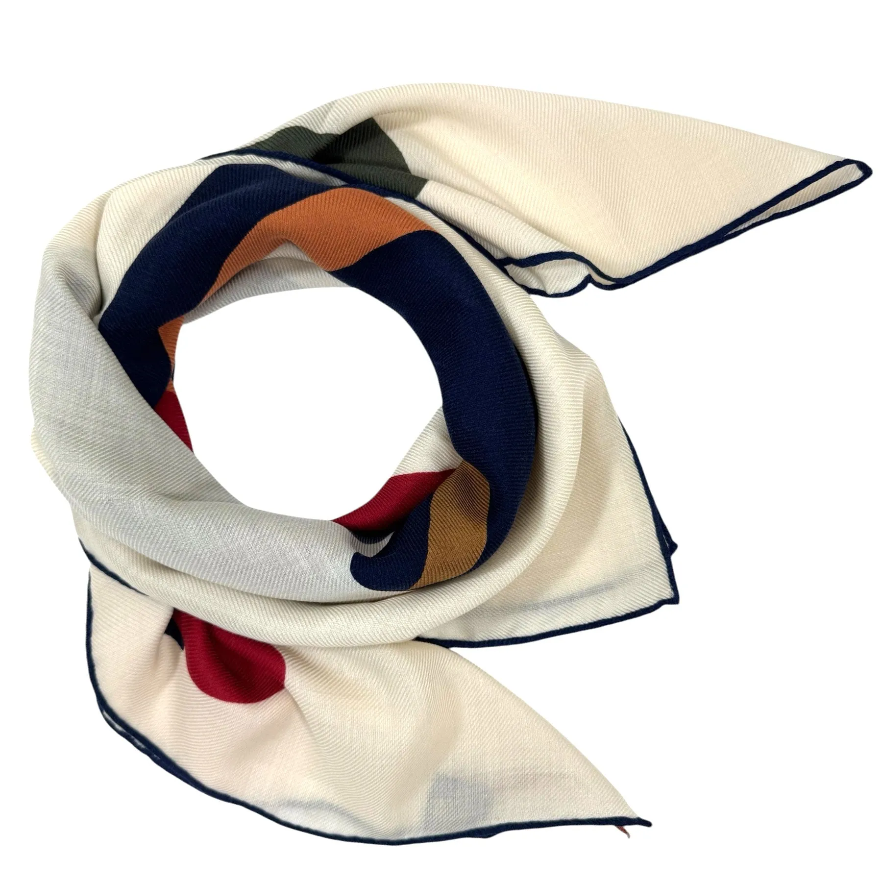 Loro Piana Scarf Cashmere Silk Abstract Pop Soft Design
