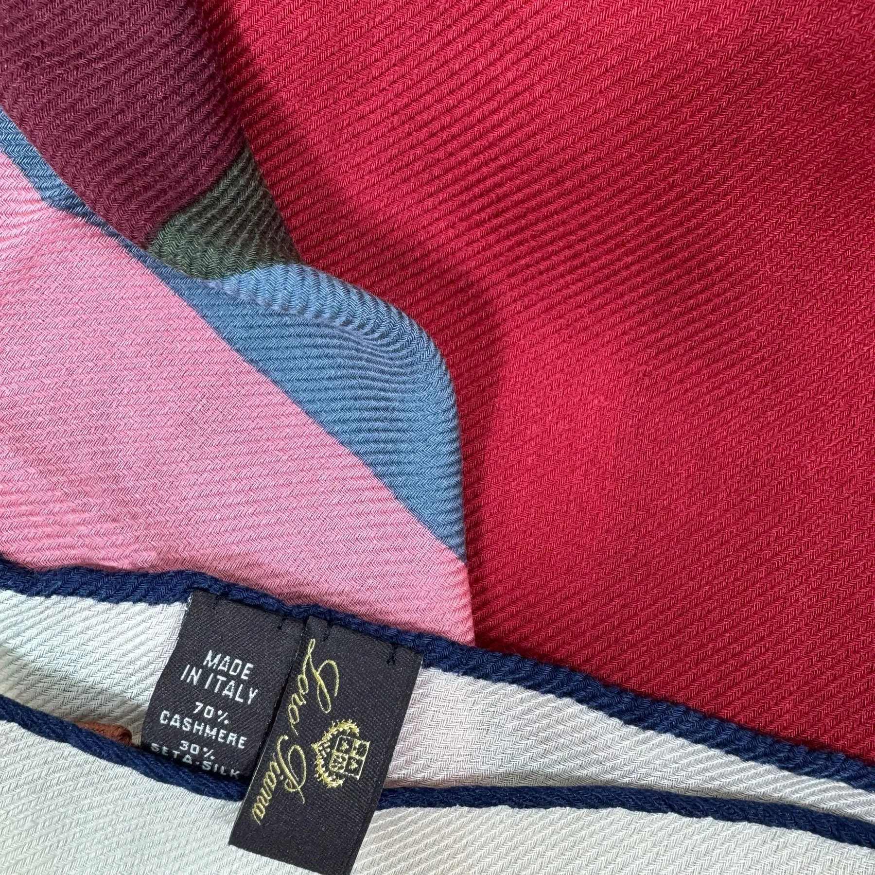 Loro Piana Scarf Cashmere Silk Abstract Pop Soft Design