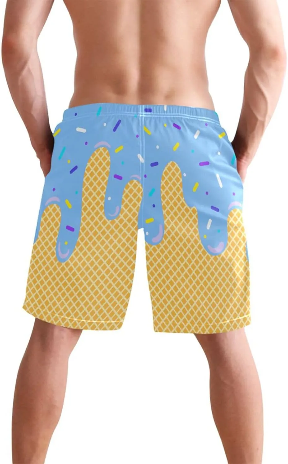 Men's Swim Trunks Board Shorts Quick Dry Swimsuit Swimwear Holiday Party Bathing Suit