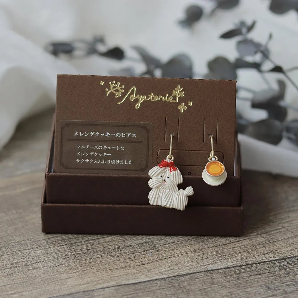 Meringue Cookie Mismatched Earrings