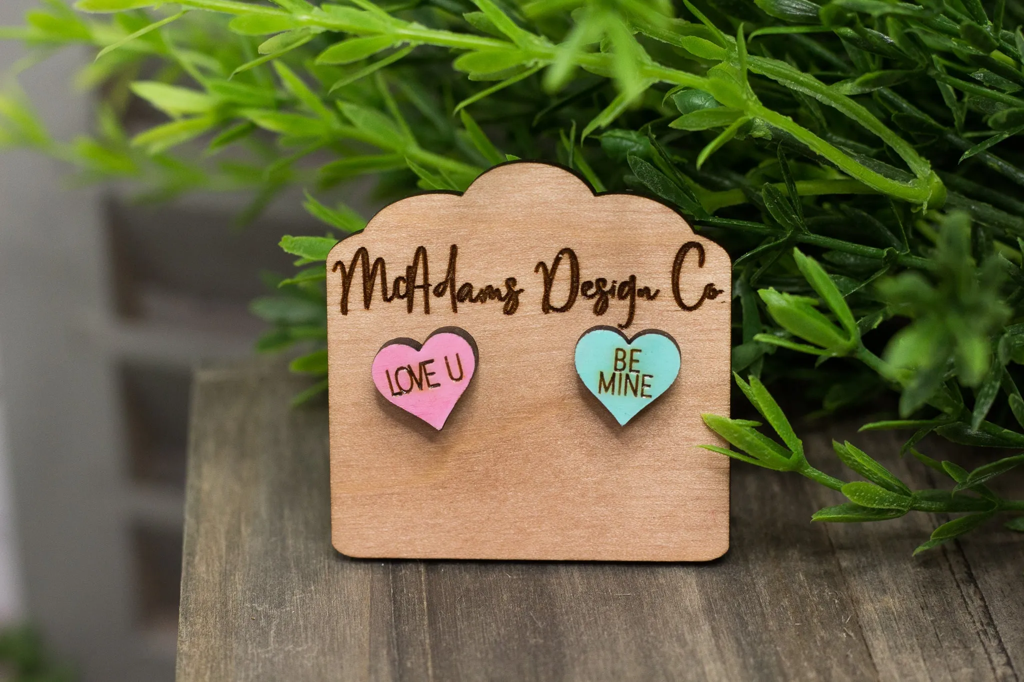 Mismatched Conversation Hearts Studs
