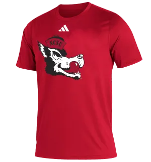 NC State Wolfpack Adidas Red Slobbering Wolf Creator T-Shirt