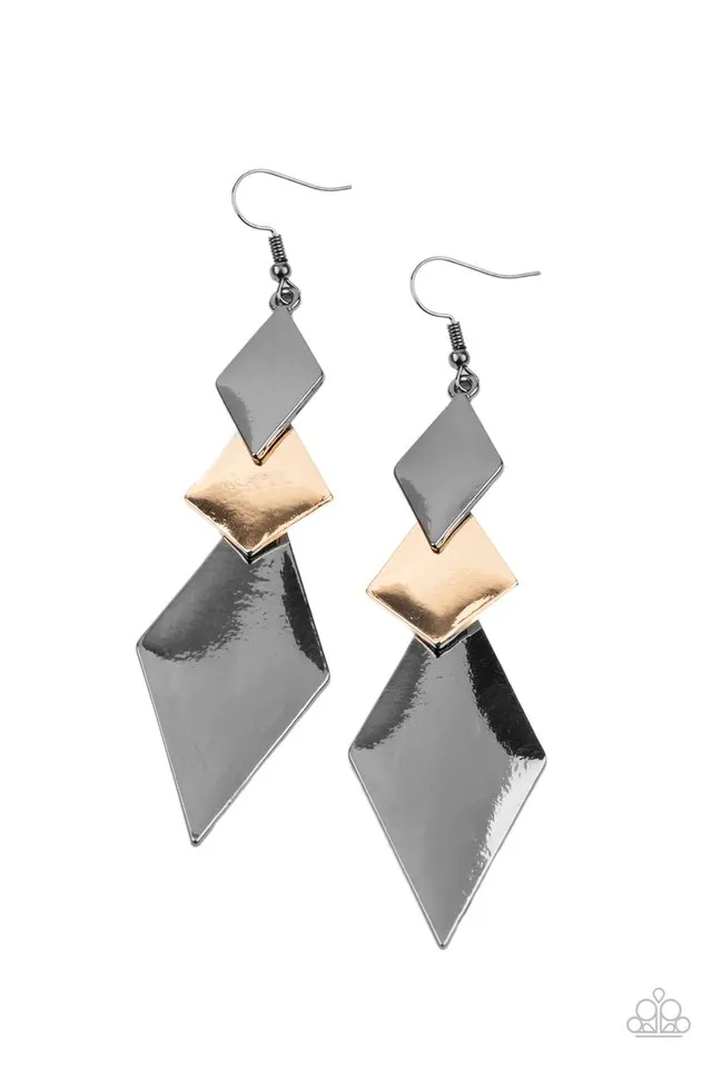 Paparazzi Earring ~ Danger Ahead - Multi