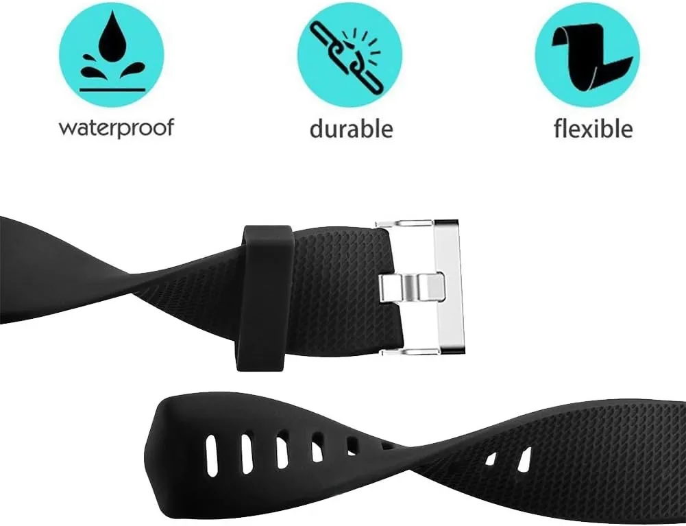 POY Replacement Bands Compatible for Fitbit Charge 2, Classic Edition Adjustable Sport Wristbands
