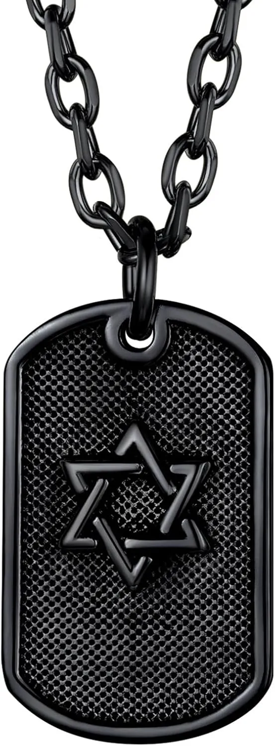 Richsteel Star of David Necklaces for Women Mens Stainless Steel/18K Gold Plated Hexagram Pendant Jewish Israel Jewelry
