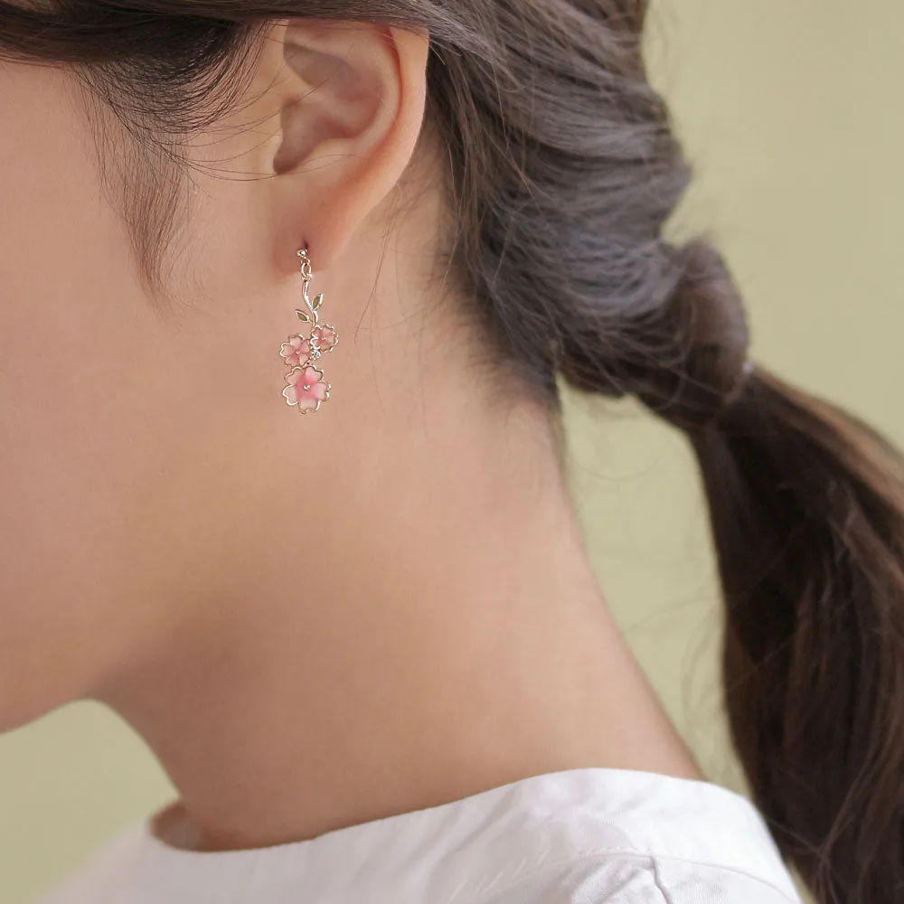 Sakura Mismatched Earrings