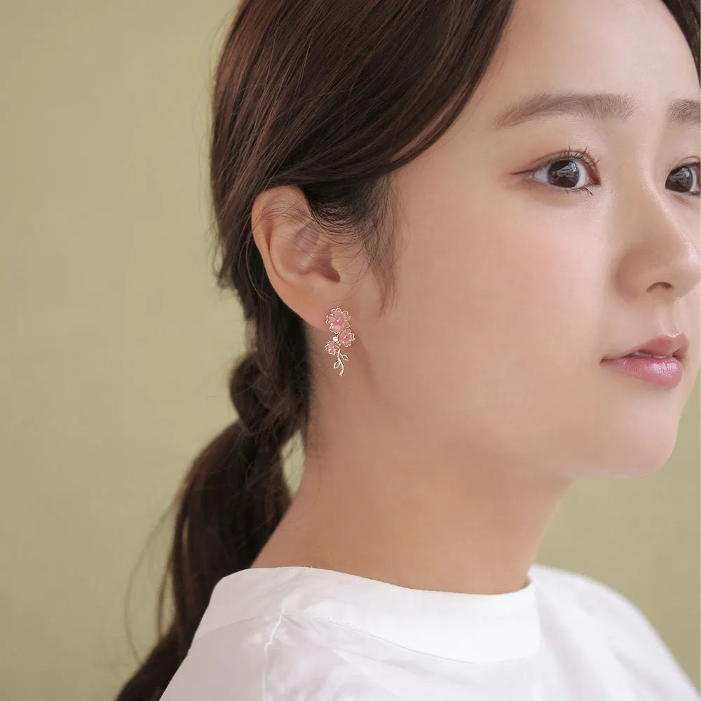 Sakura Mismatched Earrings