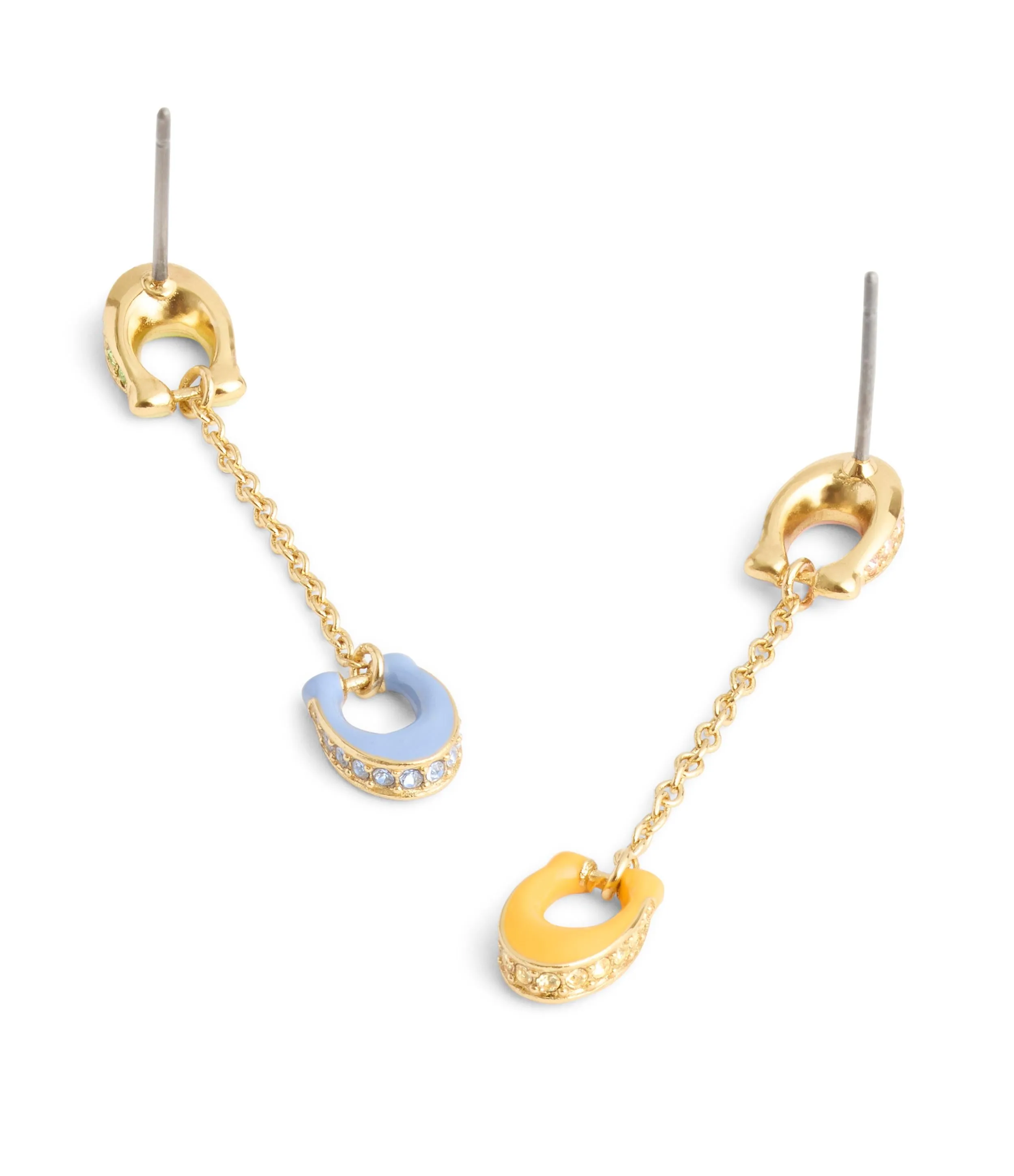Signature Pavé C Mismatch Linear Earrings