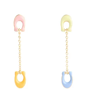 Signature Pavé C Mismatch Linear Earrings