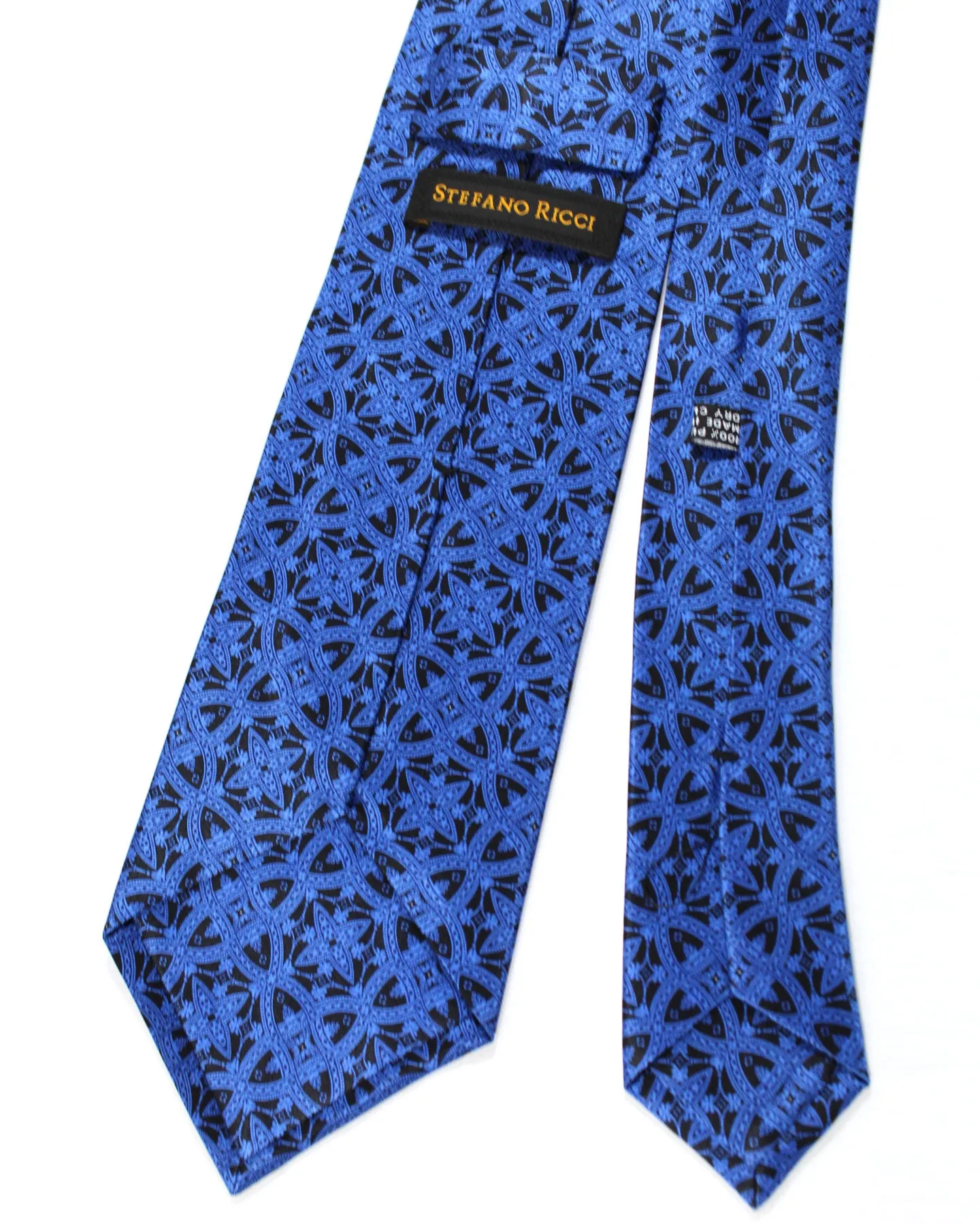 Stefano Ricci Silk Tie Royal Blue Medallions