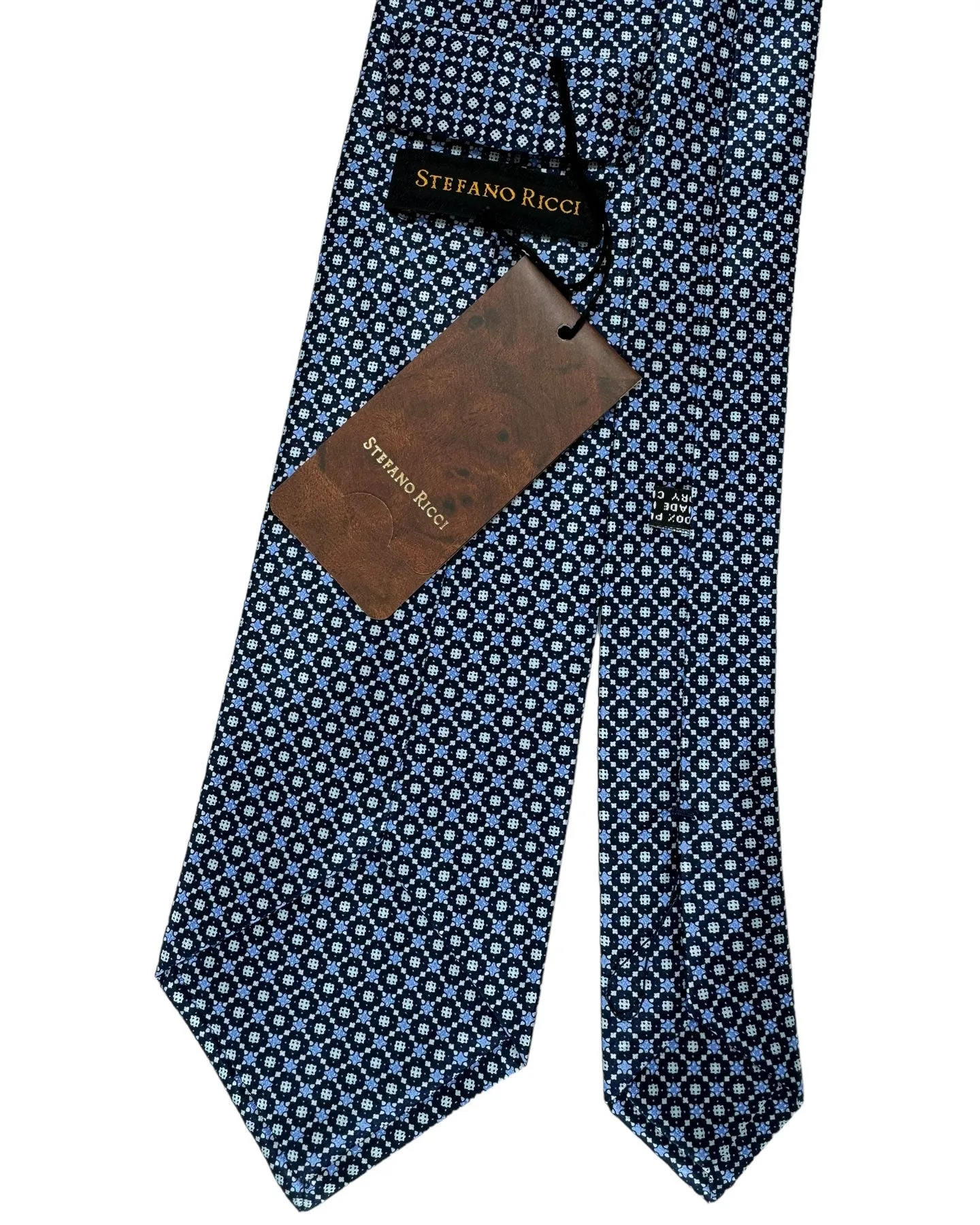 Stefano Ricci Tie Dark Blue Geometric Pattern