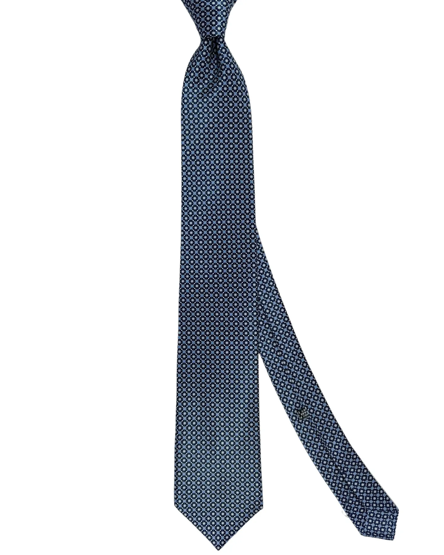 Stefano Ricci Tie Dark Blue Geometric Pattern
