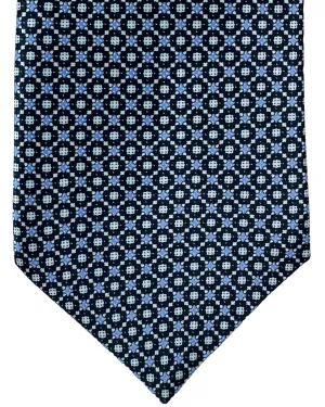 Stefano Ricci Tie Dark Blue Geometric Pattern