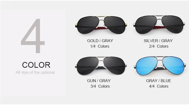 Vintage Aluminum HD Polarized Sunglasses Classic Brand
