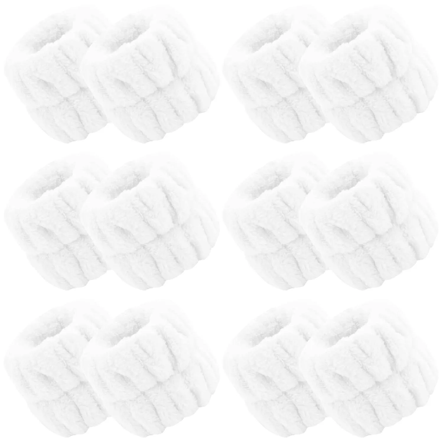 WHAVEL 6 Pairs Wrist Towels for Face Washing, Absorbent Spa Sweatbands to Prevent Liquid Spilling Down Arms