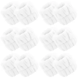 WHAVEL 6 Pairs Wrist Towels for Face Washing, Absorbent Spa Sweatbands to Prevent Liquid Spilling Down Arms