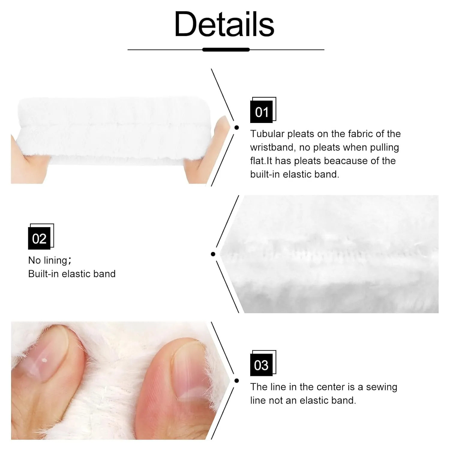 WHAVEL 6 Pairs Wrist Towels for Face Washing, Absorbent Spa Sweatbands to Prevent Liquid Spilling Down Arms